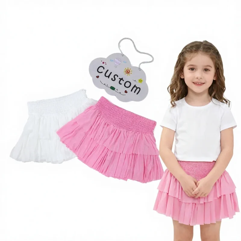 KERUI Best Selling Kids Summer Shorts Custom Color Sweat Shorts for Girls White Color Yoga Dress with Short