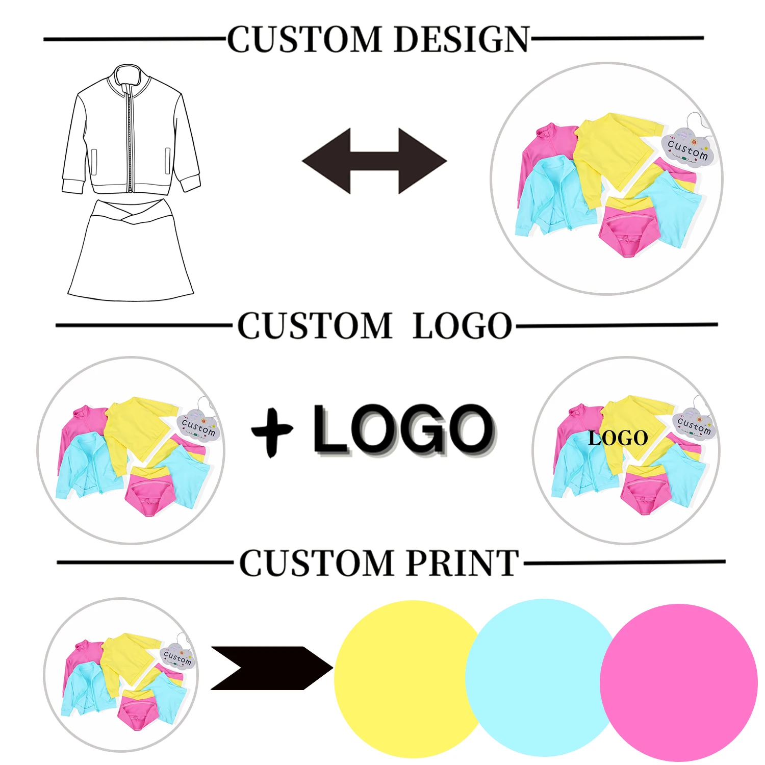 Kerui Long Sleeve Zipper Top and Skirt Set Fashion Yoga Kids Gym Set Active Wear Tennis Children Dress - Image 3