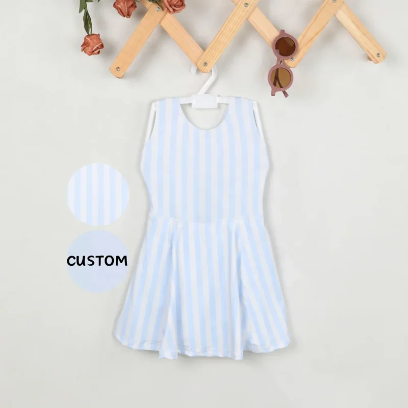 KERUI Children's Sleeveless Print Dresses Girls Dance Wear Yoga  Sports Dress Kids Activewear Nylon Skin Friendly Tennis Dress