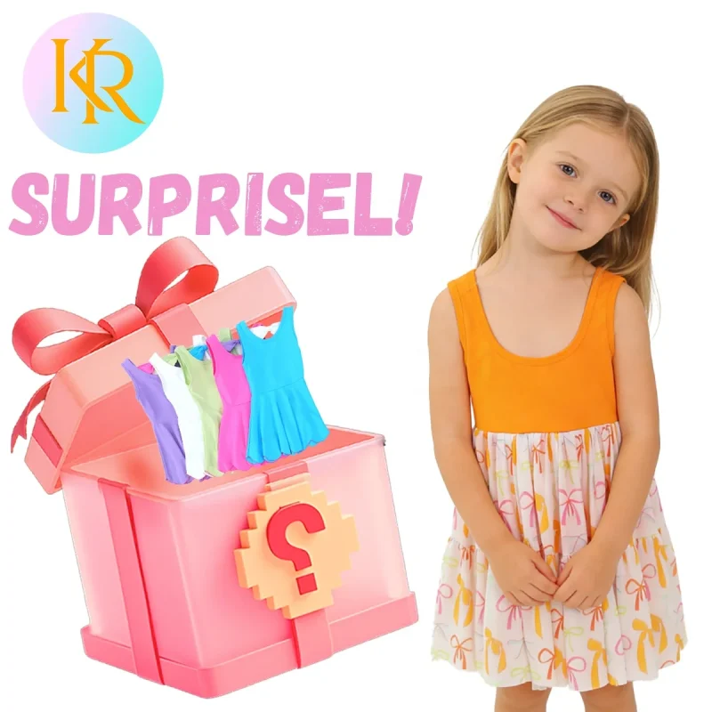 Kerui Girls Athletic Wear New Selling Surprise Box Gym Active Wear Kids Sportswear Fitness Yoga Summer Mesh Dress