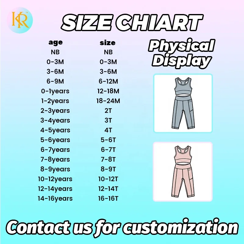 Kerui Customized Girls Athletic Wear Logo Kids Girls Summer Kids Running Set Racer Back Style Children Fitness Yoga Wear Set - Image 3