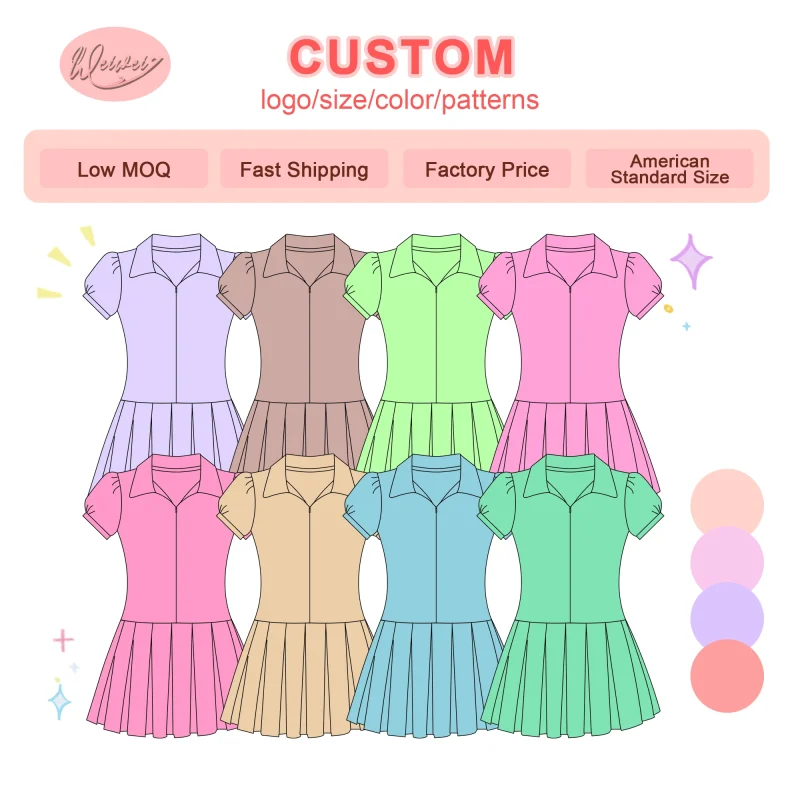 WEIWEI Kids Yoga Unitards - Summer Tennis Dress Toddler Baby Girl Dresses