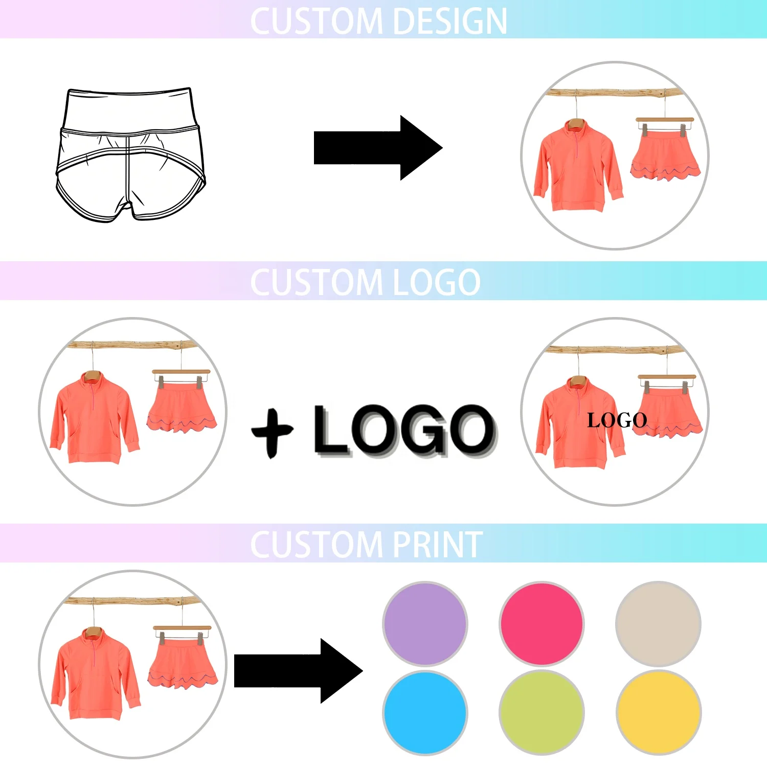 KERUI Active Wear Kids Turn Down Collar Stretchy Hollow Back Tops Fitness Skirt Sports Suit Girls Sports Nylon Spandex Yoga Sets - Image 2