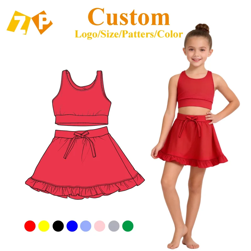 New Red Yoga Outfits Energetic Style High Quality Custom Girls' Yoga Clothes ODM OEM Hot-selling Styles
