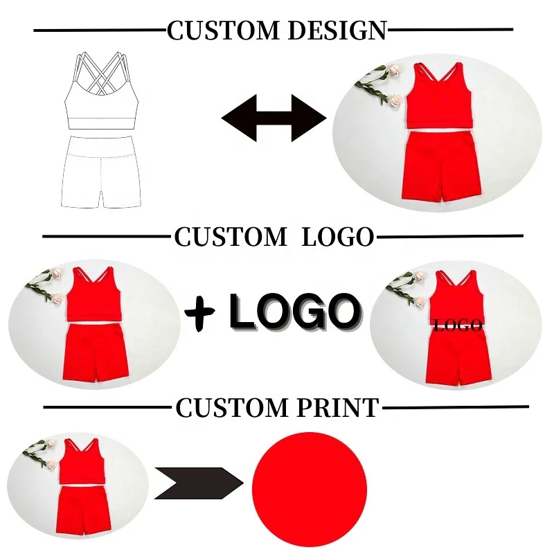 Kerui Adults Girls Sports Summer Tennis Custom Kids Sportswear Girls 2025 New Style Nylon Red Tanks Biker Shorts Clothing - Image 3