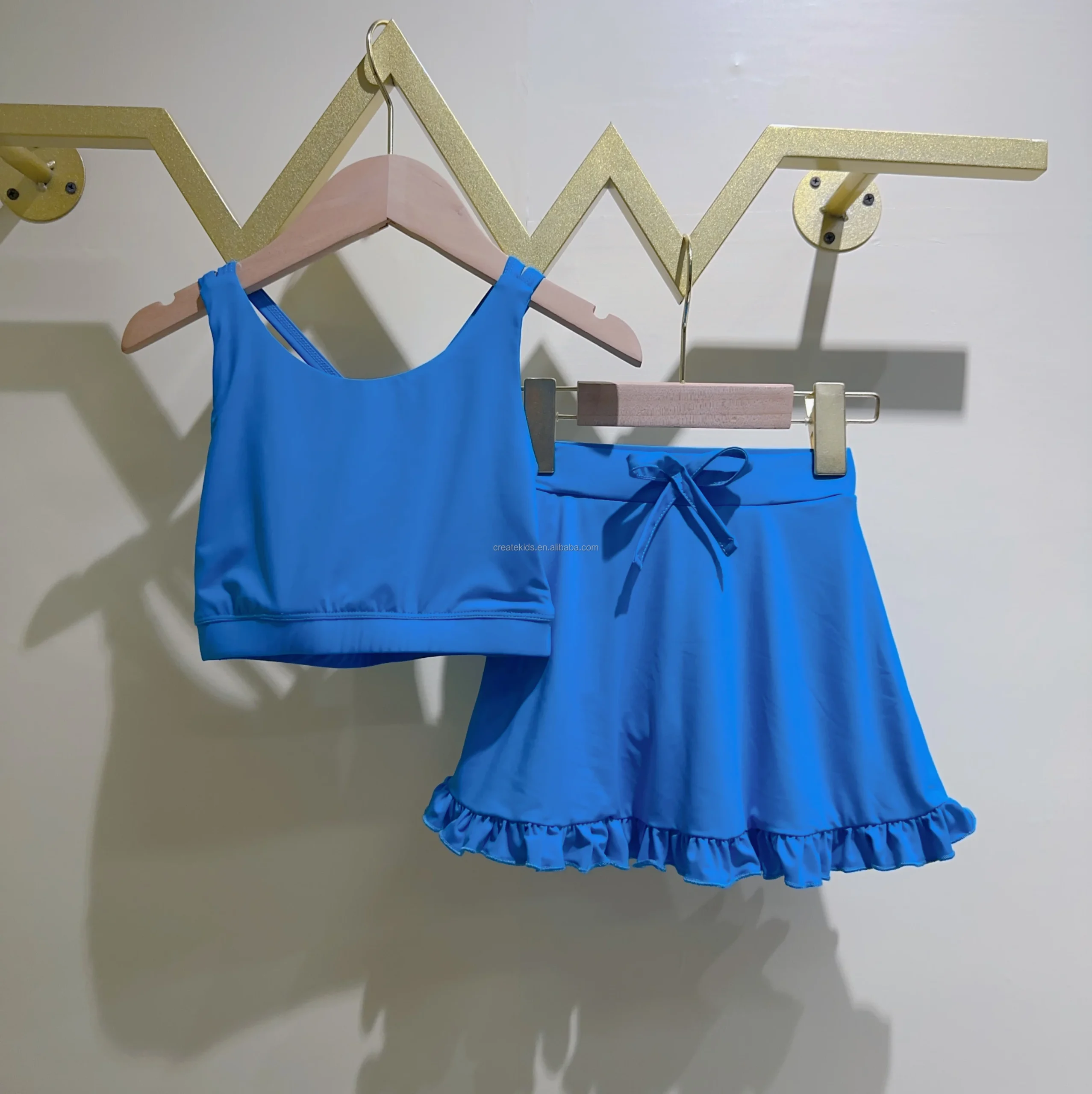 Trendy Toddler Girl Training Bras+ 2in1 Skirts Youth Kids Tennis Butterfly Shorts Kids Skirts Gymnastics Clothing Set Girl - Image 5