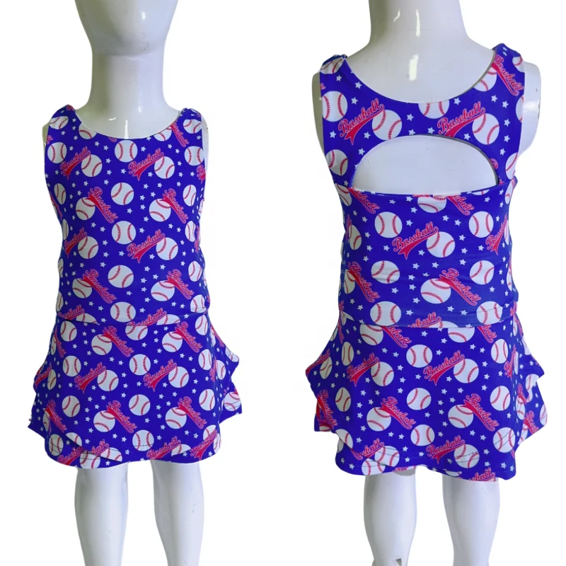 Custom Girls' Athletic Sets Fitness Yoga Tennis Training Dance Skirts for Teenagers and Kids