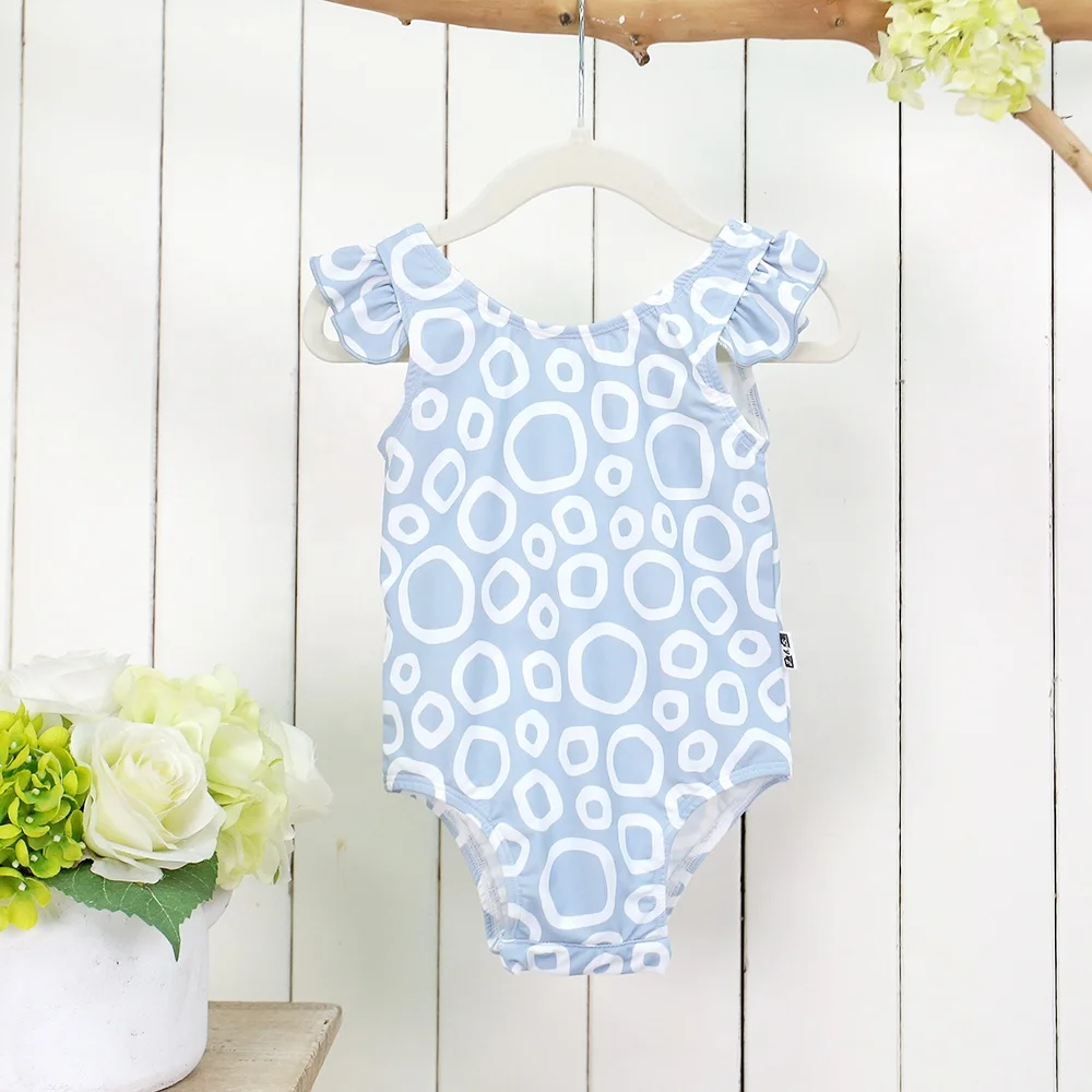 Hot Sale Custom Floral Print Girls Swimsuit New Arrival Sleeveless Beachwear for Toddlers Summer Swimming Clothes - Image 3