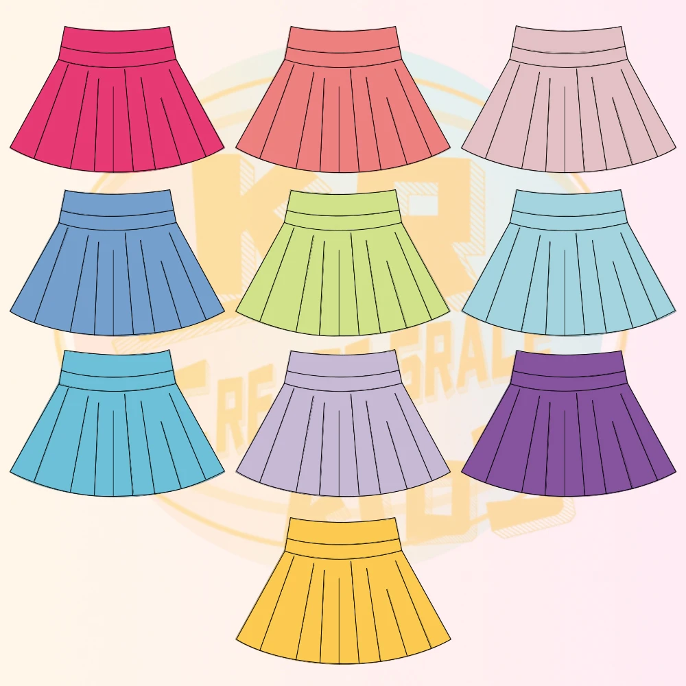 KERUI Kids Performance Skirt Girls Sportswear Dance Golf Tennis Workout Athletic Skorts for Girls Pleated Skirts - Image 2