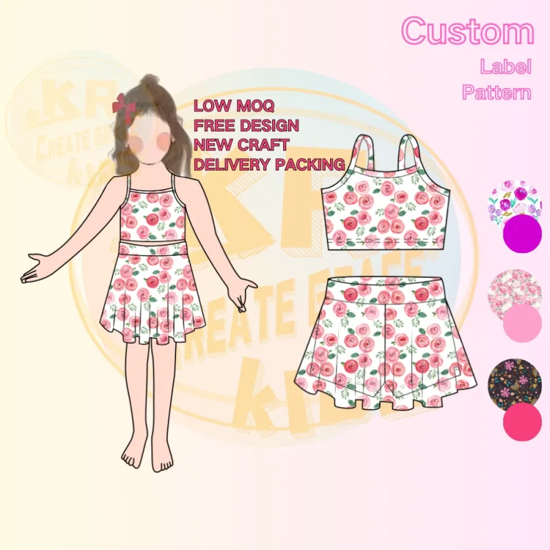 KERUI Wholesale Kids Yoga Wear Sets Girls Nylon Workout Running Wear Infant Dancing Outfits Dancewear Kids Fitness Clothes