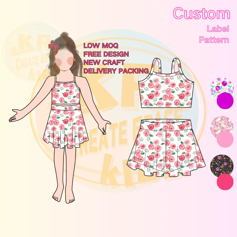 KERUI Wholesale Kids Yoga Wear Sets Girls Nylon Workout Running Wear Infant Dancing Outfits Dancewear Kids Fitness Clothes