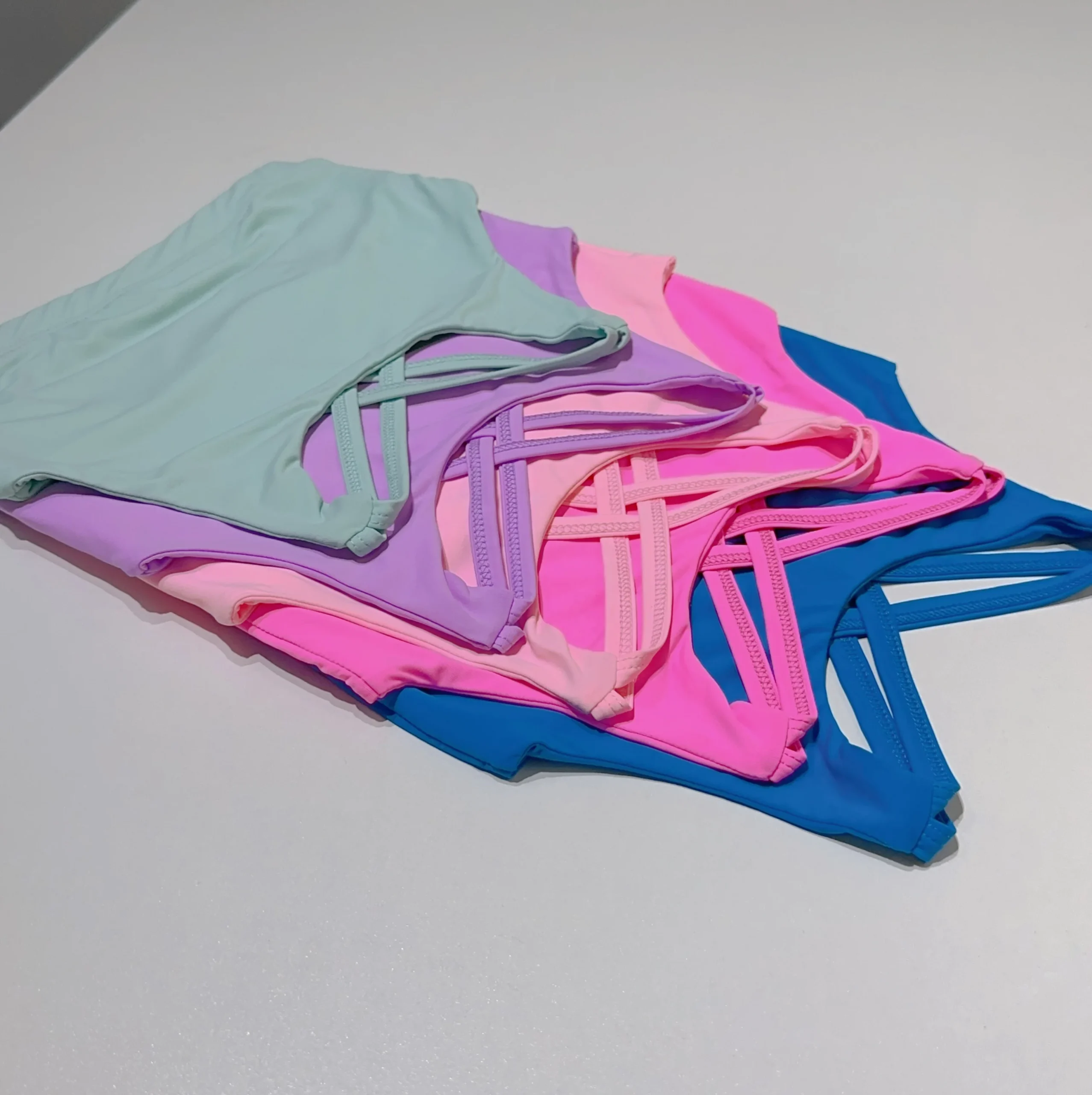 Custom Color Crossing Back Toddler Little Girls Training Tennis Bras Kids Yoga Wear Gymnastics Vest Top - Image 3