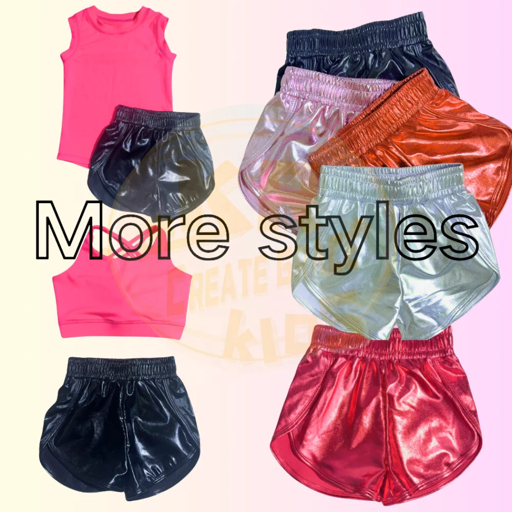KERUI New Solid Color Versatile Elastic PU Shiny Leather Shorts Fitness and Casual Trendy Shorts Girls High Waist Shorts - Image 2