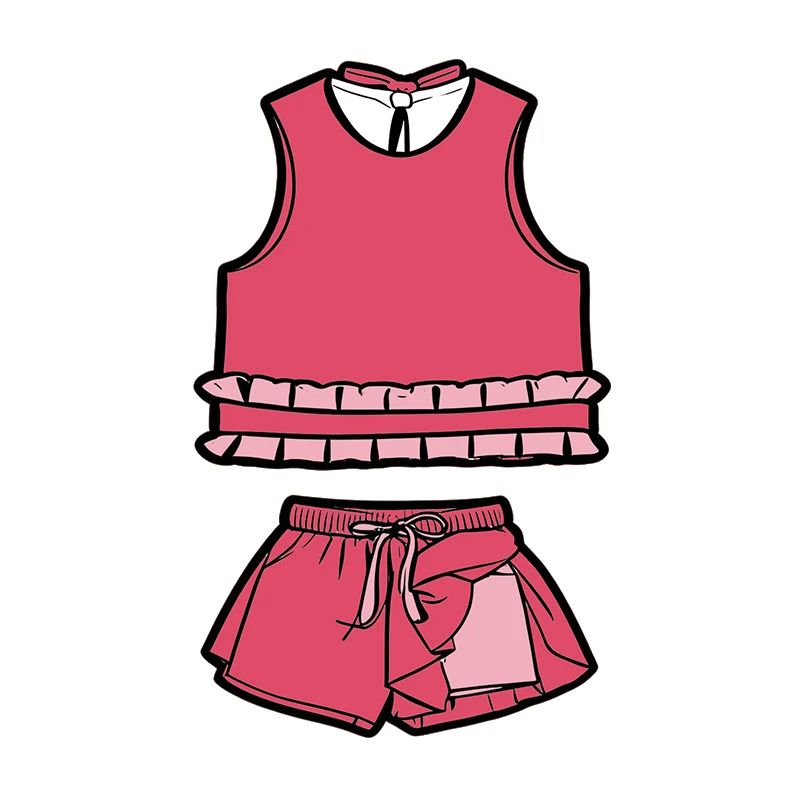 Trendy Instagram-style girls' sportswear in vibrant designs, ideal for B2B wholesale buyers seeking fashionable activewear for their retail stores.