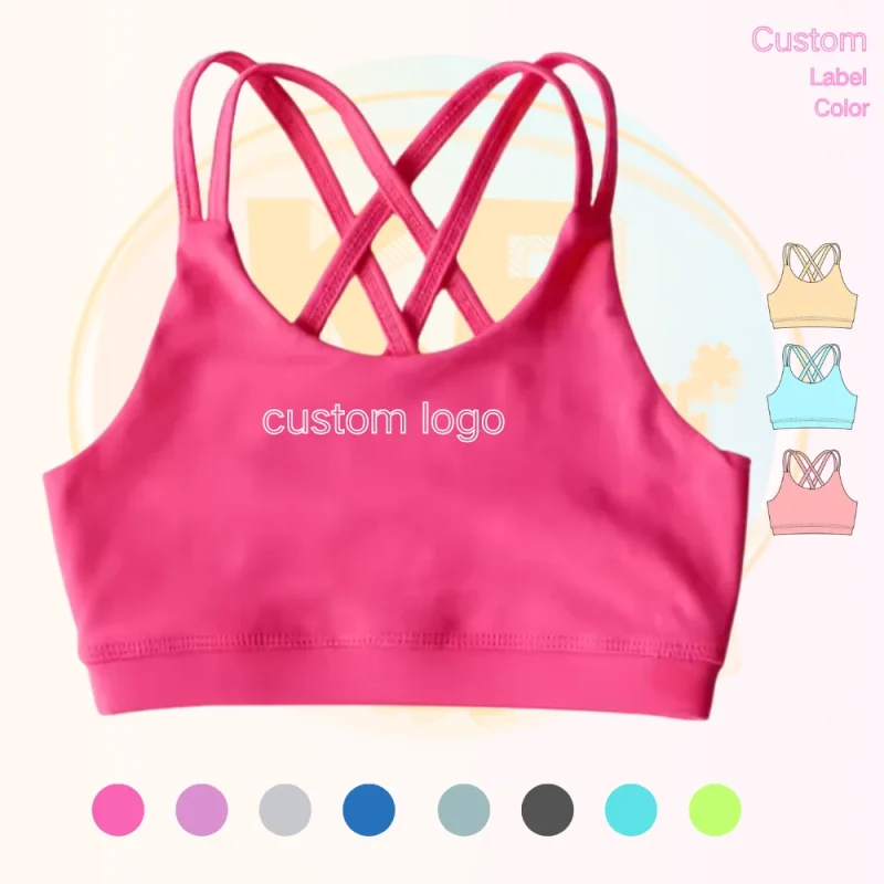 KERUI Wholesale Kids Athletic Bra Clothing Golf Yoga Sport Skirt Tennis Dress Set With Pocket