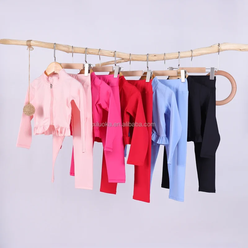 New Design Sports Yoga Jacket Zip up Quick Dry Girl Running Workout Gym Fitness Leggings Athletic Set