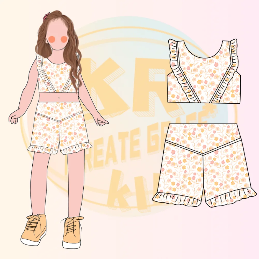 KERUI Kids Plus Size Sportswear Yoga Sets Infants Summer Short Yoga Wear Outdoor Workout Active Suit Fitness Clothing Set - Image 3