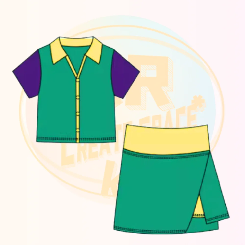 Carnival Theme Design Mardi Gras Apparel Athletic Gym Activewear Set Children's Wear Print Yoga Training Dance Sports Suit - Image 6