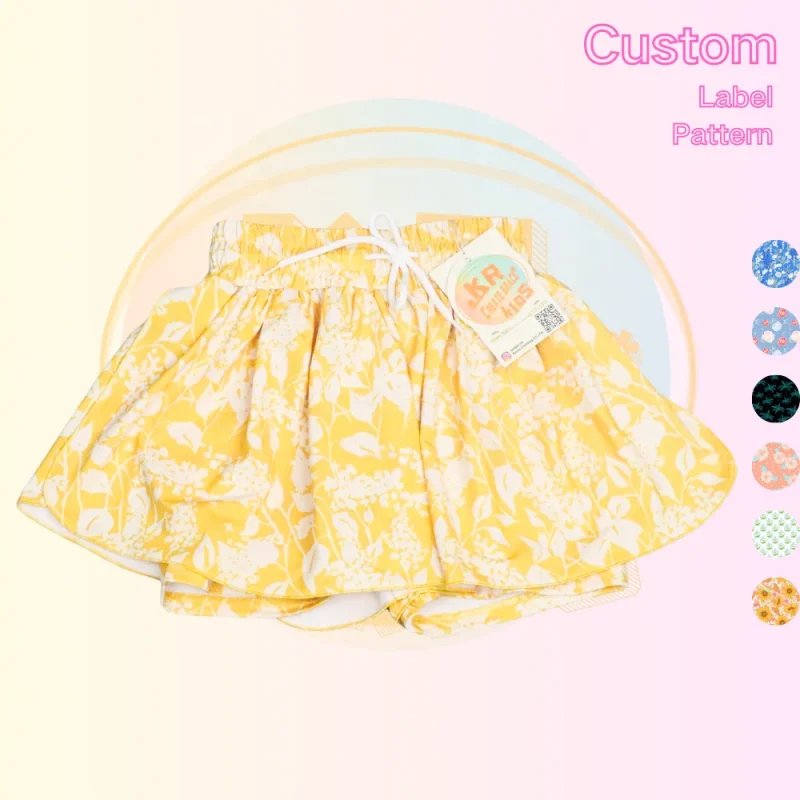 KERUI Girls Summer Butterfly Shorts Kids Floral Prints Shorts Waist Drawstring Lightweight Babys Quick Dry Sports Shorts