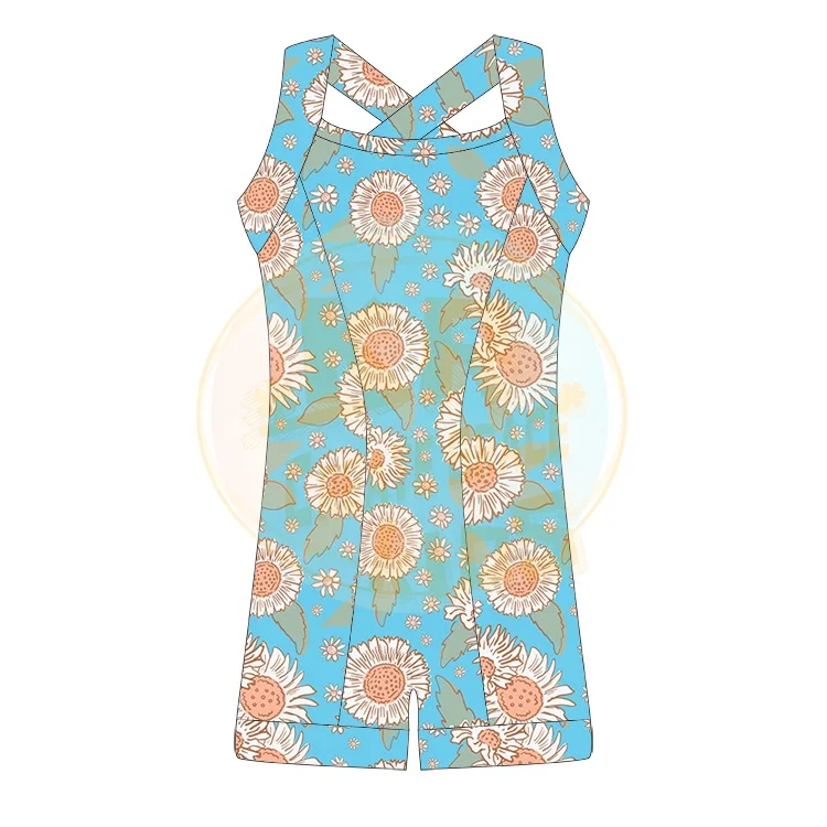 New Design Kids One Piece Workout Clothing Active Wear Fitness Sports Bodysuit Girl Gym Yoga Jumpsuit - Image 5