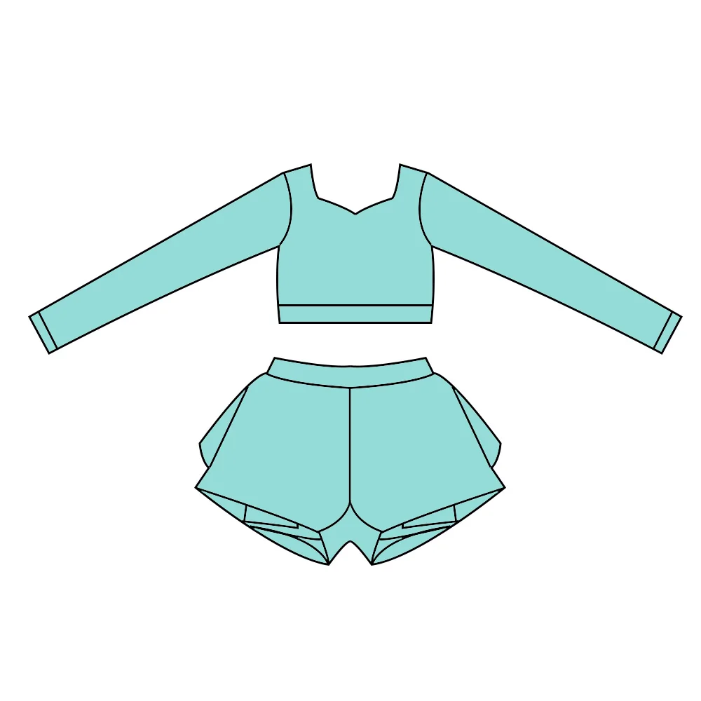 Stylish girls' signature yoga wear for B2B wholesale, showcasing premium designs and quality fabrics perfect for retailers and fitness brands.