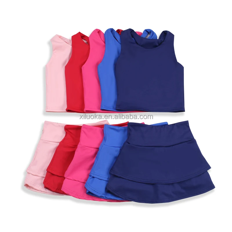 Seamless Yoga Sports Workout Girl Gym Fitness Sets Wear Solid Color Kids Sportswear