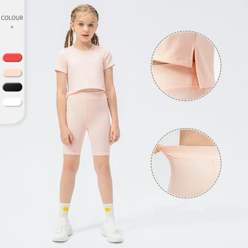 OEM Children Athletic Wear Yoga Pants Clothes Kid Activewear Gym Bra and Fitness Wear Kids Athletic Wear Leggings Clothing Set