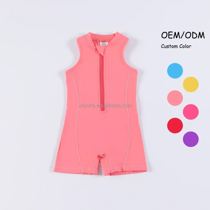 Latest Design Fashion Toddler Girls Sports Clothing Custom Print Yoga Jumpsuit Running Golf Tennis Active Wear