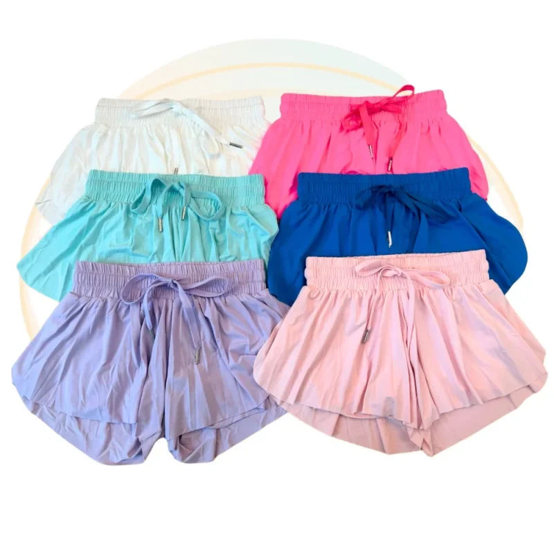 Children Teenager Tennis Sport 2in1 Skirt Girls Gym Fitness Yoga Training Running Active Wear Tennis Skirt Set With Shorts