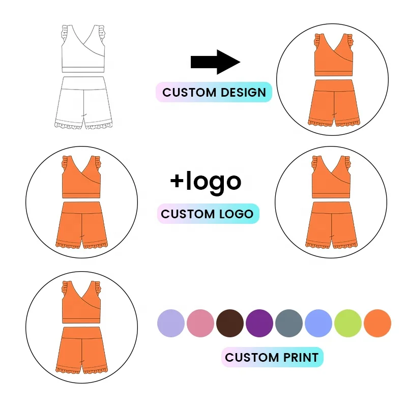 Kerui Girls Sports Wholesale Children's Clothes Kids Fashion Clothing Yoga Activewear Kids Suit Baby UPF 50+ Clothes for Girls - Image 2