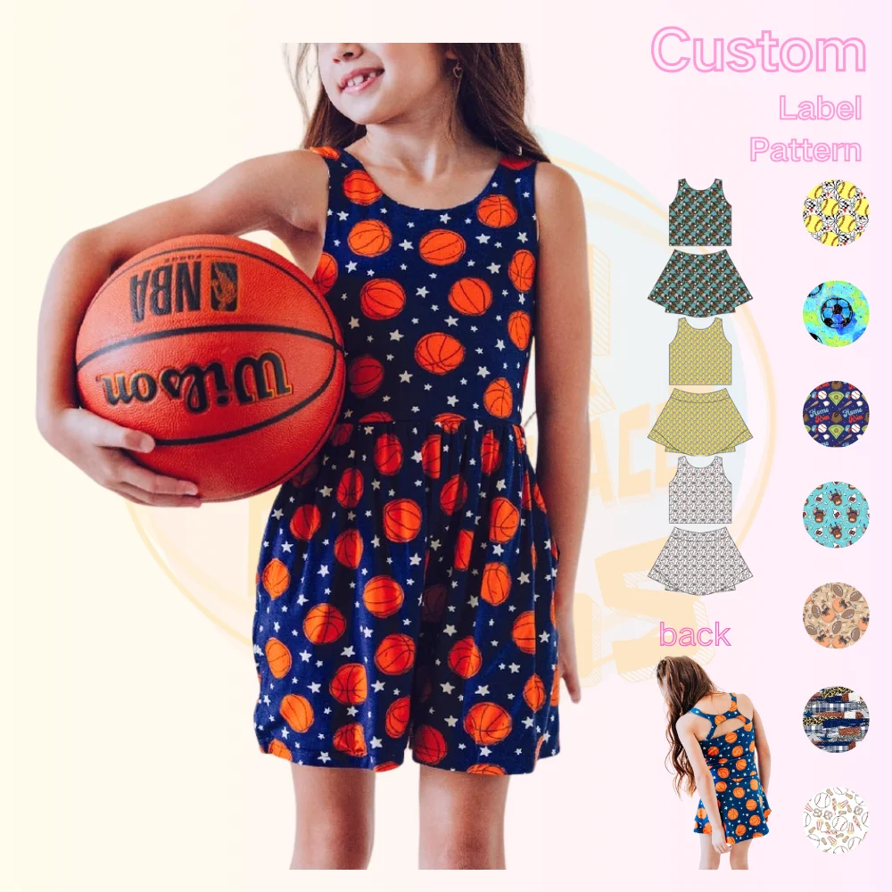 KERUI Fashion Cute Kids Sport Sets Nylon Spandex Girls Tennis Set Children Yoga Suit Fitness Summer 2 Piece Gym Wear