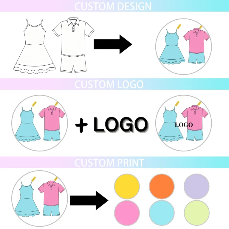 Fast Lead-Time Floral Print Kids Sportswear Sampling Factories Low MOQ Factory