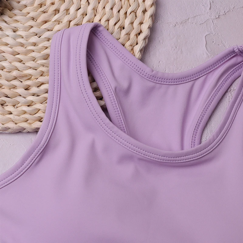 Custom Logo Girls Sports Butterluxe Training Bra Strappy Sports Bra Scoop Neck Yoga Bra for Teens Comfort Dance Crop Top - Image 4