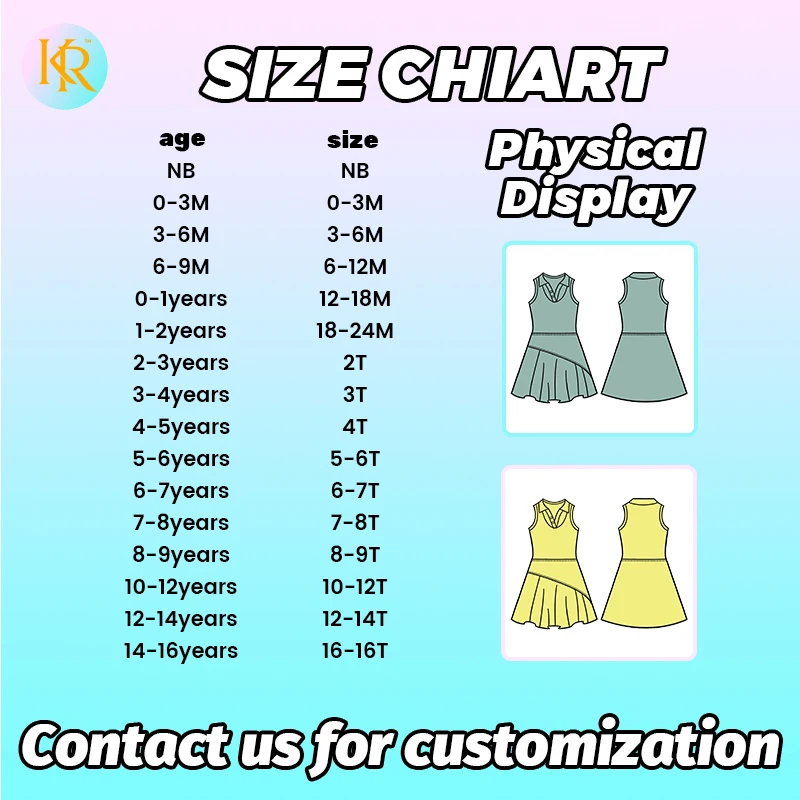 Kerui Active Wear Kids Children's Clothing Manufacturer All Yoga Girls Dresses Summer Girls Custom Color Yoga Tennis Dress - Image 2