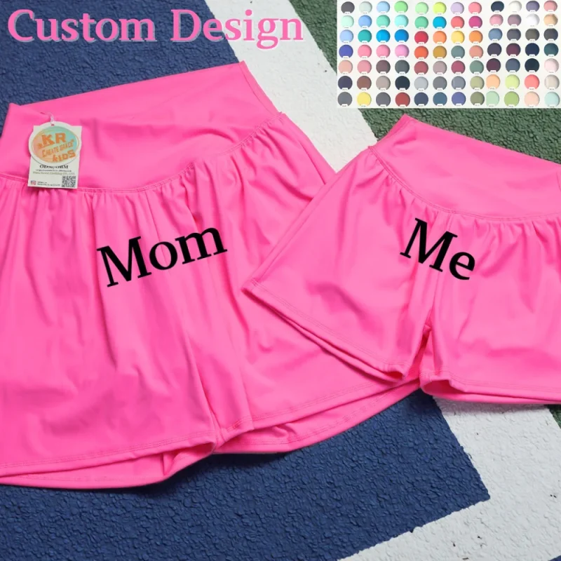 KERUI Environmental Protection and Safety Mom and Me Sports Tennis Shorts Breathable Kids Gym Shorts Summer Toddlers Yoga Shorts