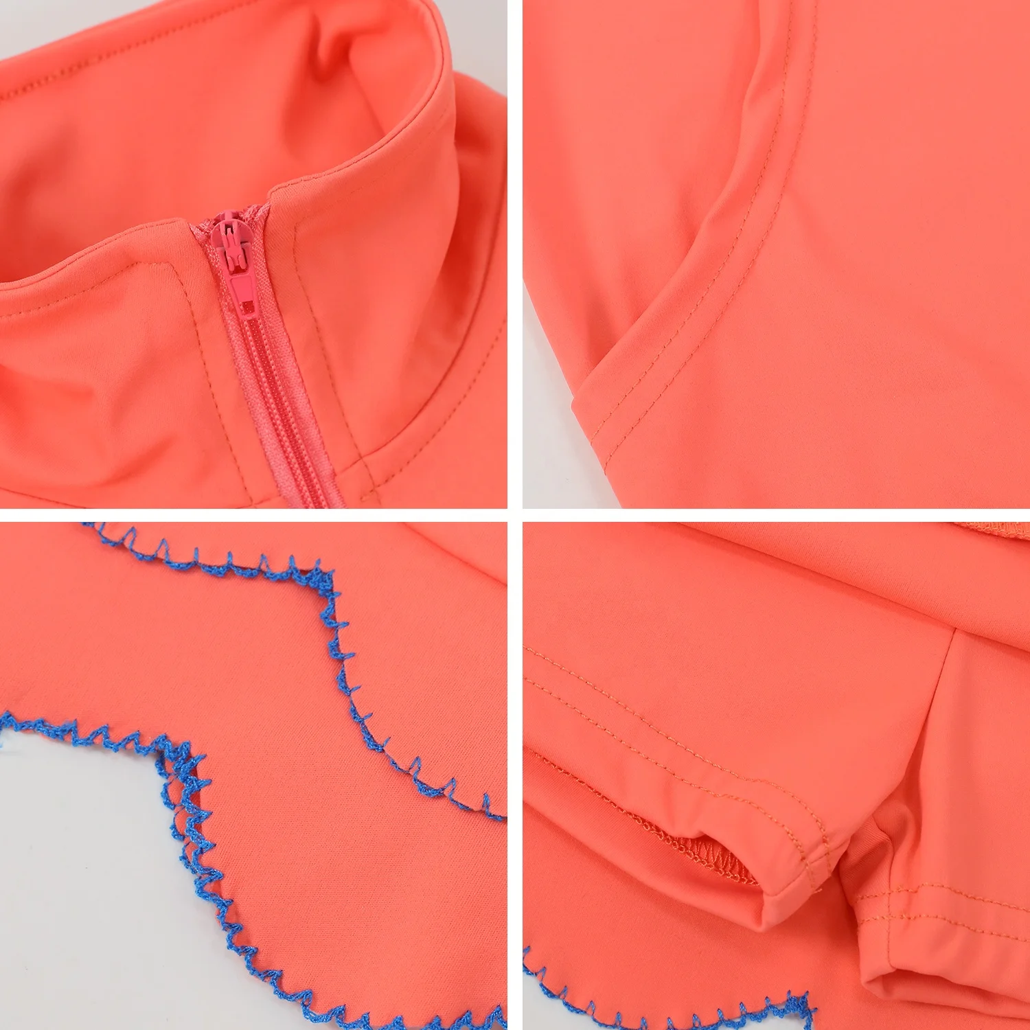 KERUI Active Wear Kids Turn Down Collar Stretchy Hollow Back Tops Fitness Skirt Sports Suit Girls Sports Nylon Spandex Yoga Sets - Image 4