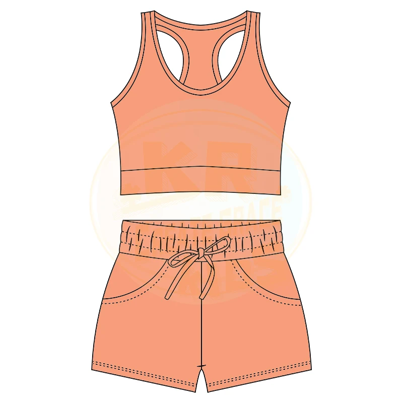 Stylish and durable girls' yoga wear perfect for B2B wholesale buyers seeking quality activewear for young fitness enthusiasts.