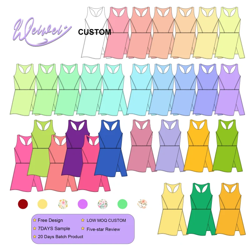 WEIWEI Kids Yoga Dress - Long Sleeve Custom Color Logo Printing Soft Stretchy Girls Active Wear