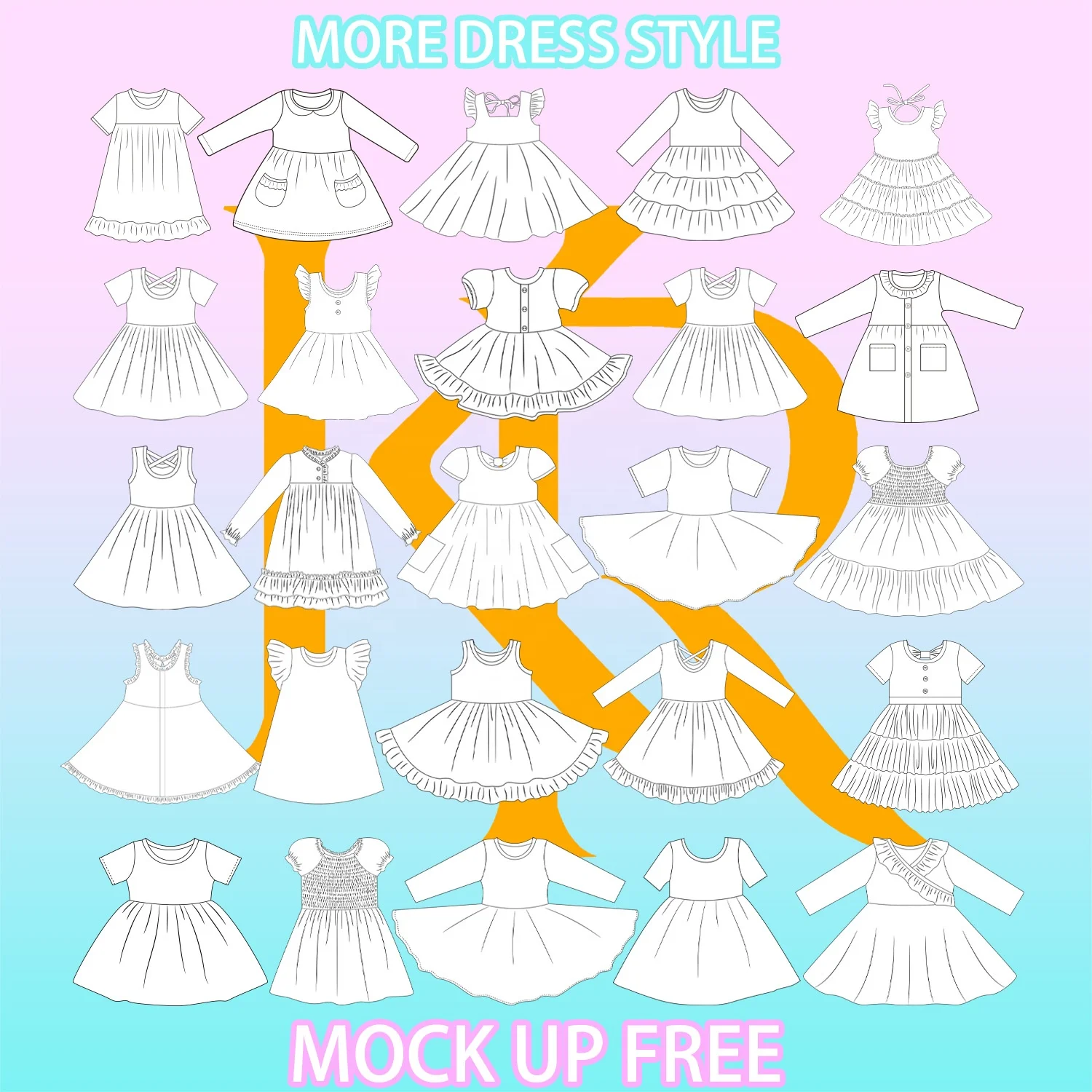 Kerui Girls Kids Dress Children Athletic Custom Color Scheme Yoga Dress Neckline Embroidered Dress with Safety Shorts - Image 4