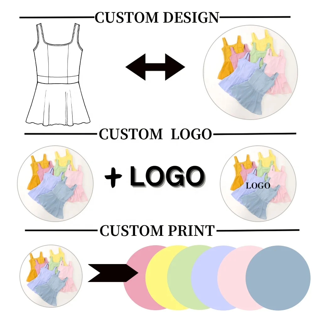 KERUI Custom Girls Sports Dance Costume Active Wear Kids Dance Suspender Jumpsuit Ballet Skirt Summer Girls' Dance Dress - Image 2