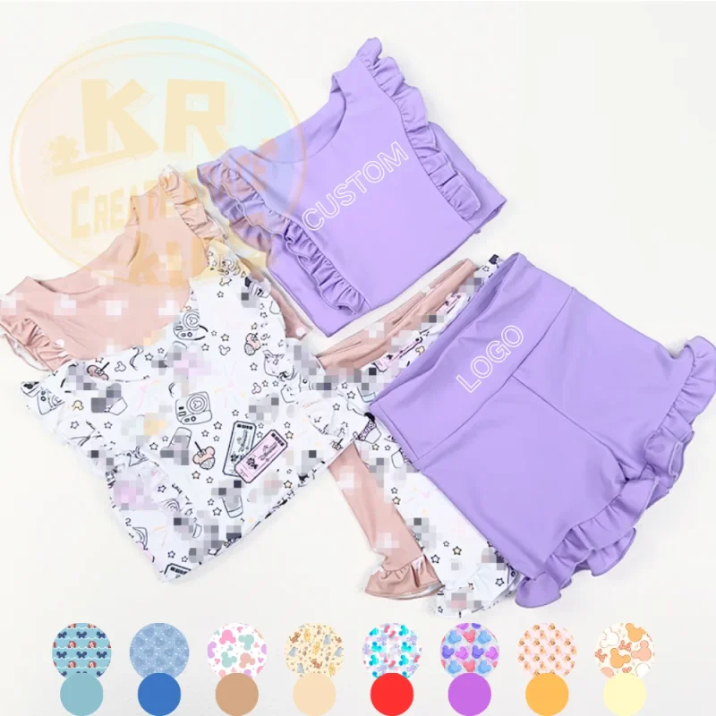 KERUI Baby Girl Summer Sports Sets Kids Girls Tank Top and Shorts Yoga Set  Girls Sleeveless Nylon Spandex Golf Sets