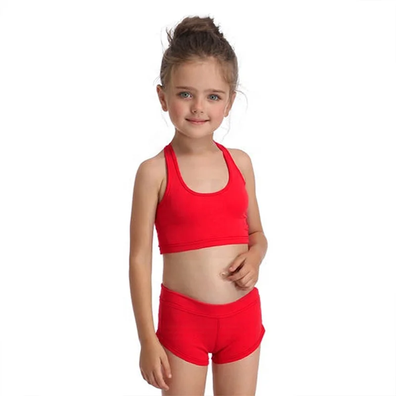 Kerui Adults Girls Sports Summer Tennis Custom Kids Sportswear Girls 2025 New Style Nylon Red Tanks Biker Shorts Clothing