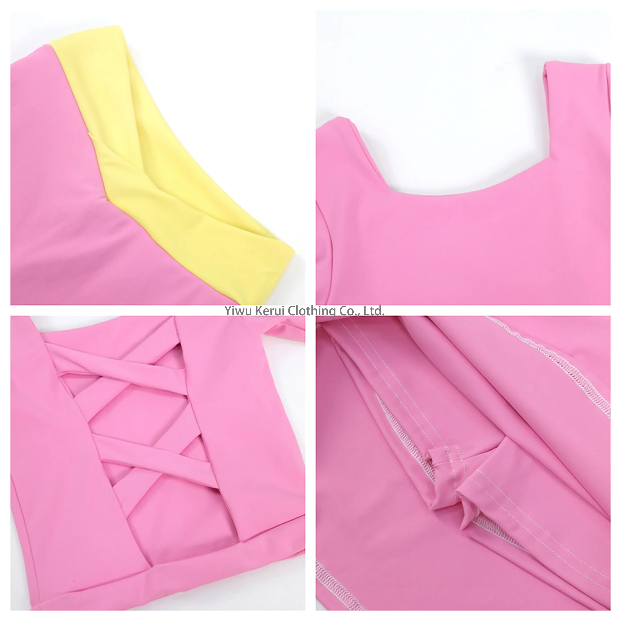 Kerui Active Wear Kids Yoga Sportswear Gym Clothing Girls Sports Candy Colored Long Sleeved Tops and Shorts Nylon Suits - Image 5