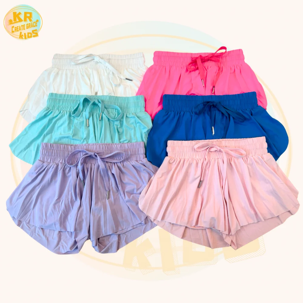 Custom Color Girls Plain Children Athletic Wear Teenager Fitness Yoga Training Dance Tennis Skirts for Kids - Image 5