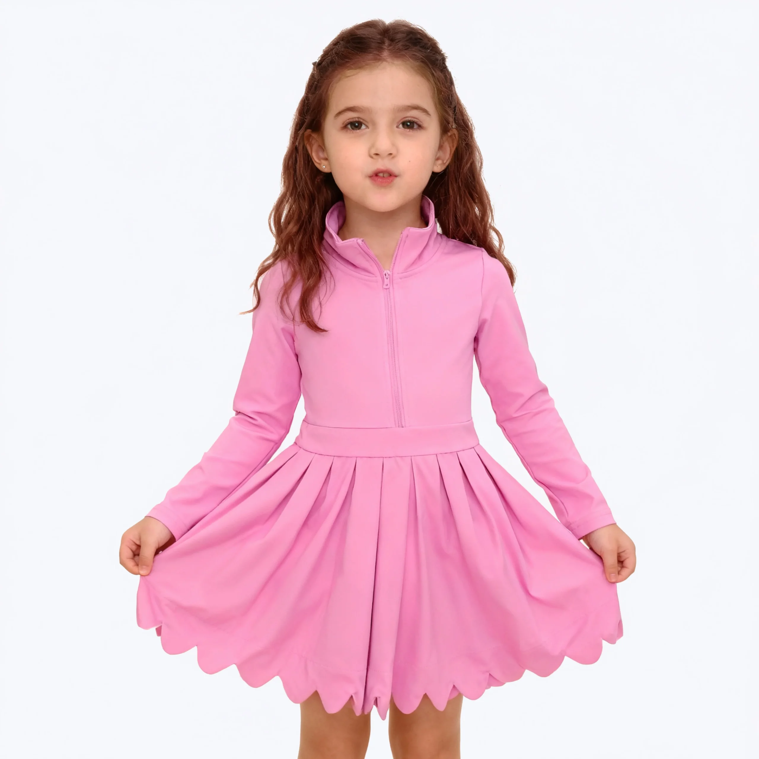 Metallic holographic kids leggings showcasing vibrant shine, ideal for B2B wholesale retailers seeking trendy, eye-catching children's apparel.