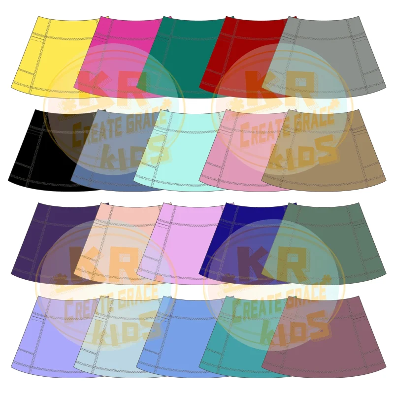 Wholesale Colorful OEM Custom Active Wear Yoga Skirt Fitness Clothing Solid Tennis Skirt Kids Sport Clothes