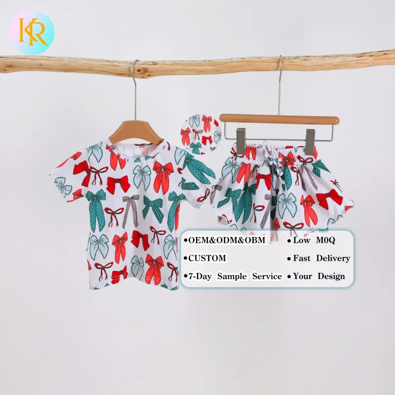 Kerui Active Wear Kids Girls Sportswear Set Toddler Girls Nylon Spandex Outfit Kids Girls Summer Short Sleeved Shorts Yoga Set