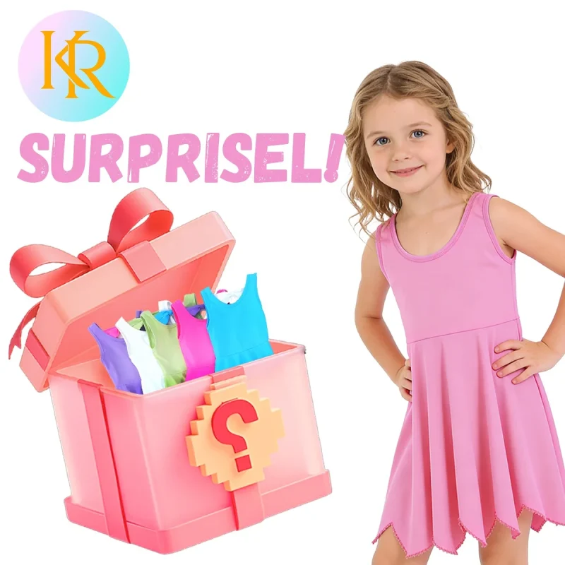 Kerui Girls Athletic Wear Lucky Box Girls Boutique Sports Dress Gym Fitness Scallop Design Yoga Training Active Wear With Shorts