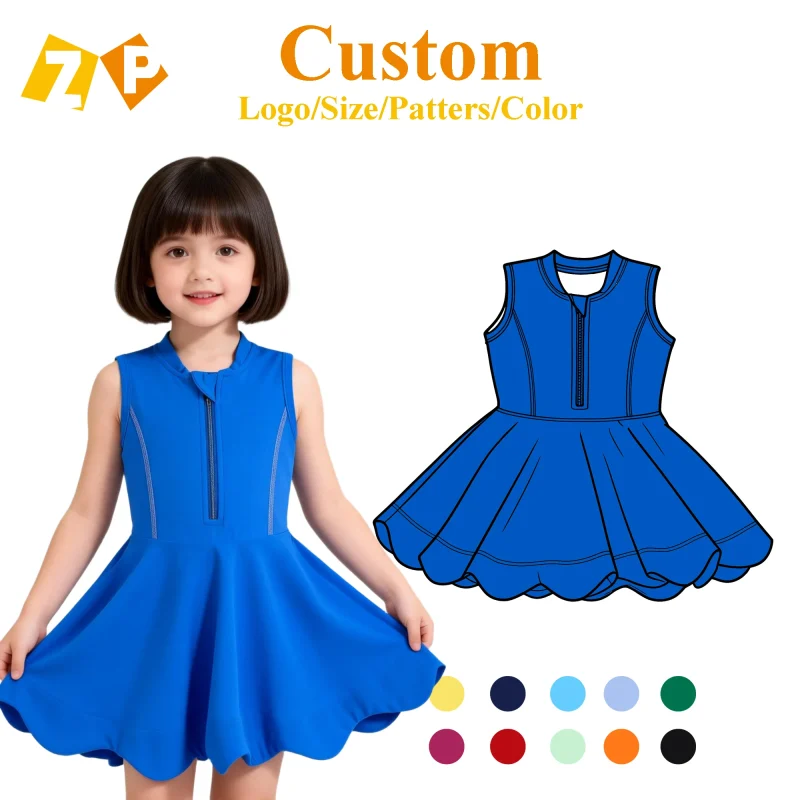 Zhengpai Custom  Sleeveless Yoga Dress for Girls Washable Breathable Summer Fitness Clothing