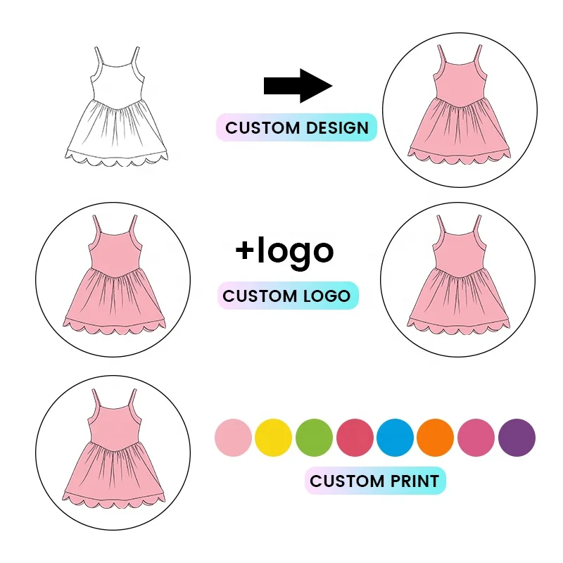 Kerui 2026 Summer Customized Color Logo Girls Active Wear Kids Summer Yoga Dress Baby Girls Kids Yoga Dress With Shorts - Image 2